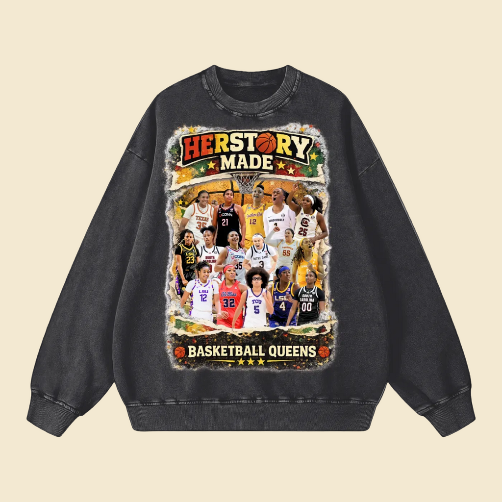 HERSTORY MADE — Basketball Queens Crewneck